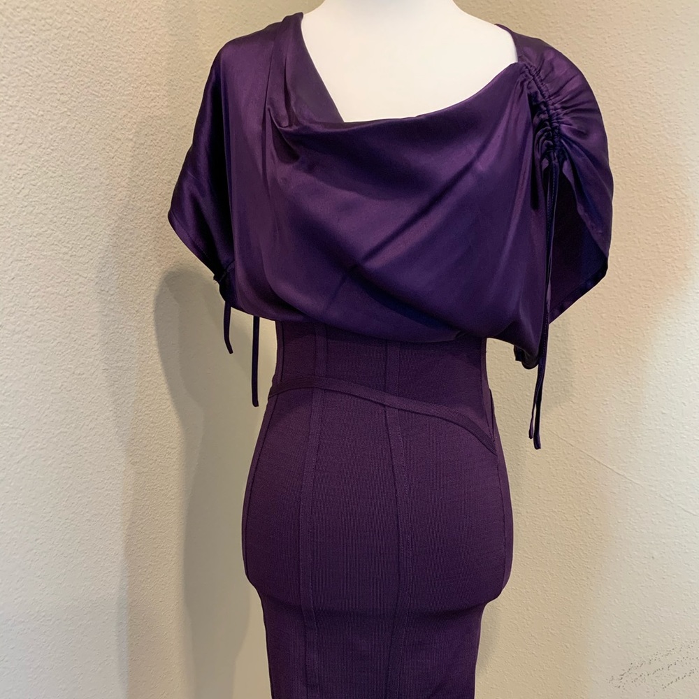 BEBE (Kim K) Purple Body Con Dress